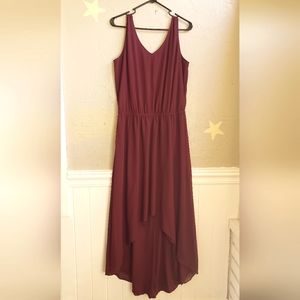 Plum Purple High/Low Dress